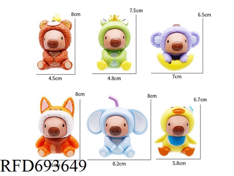 CARTOON KAPIBALA 6-PIECE SET