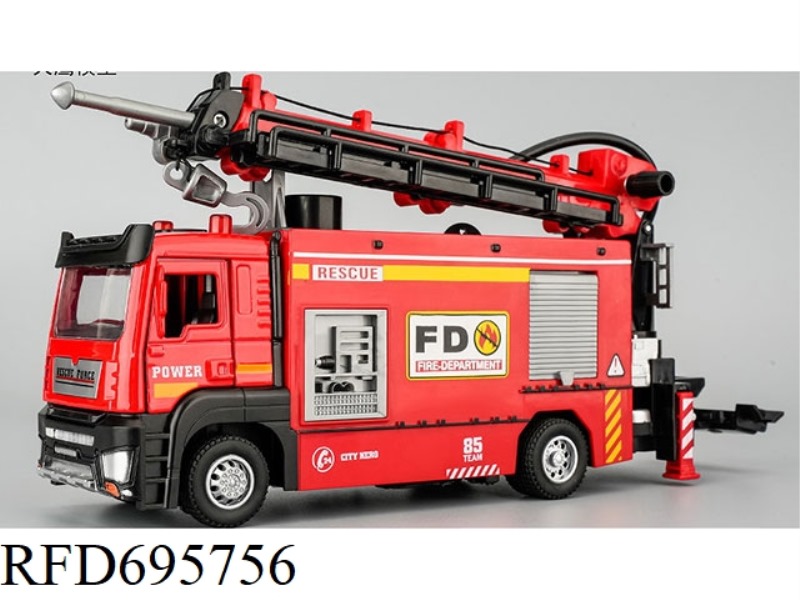 PLASTIC RESCUE MAIN BATTLE FIRE SPRINKLER TRUCK (LIGHTING/MUSIC)