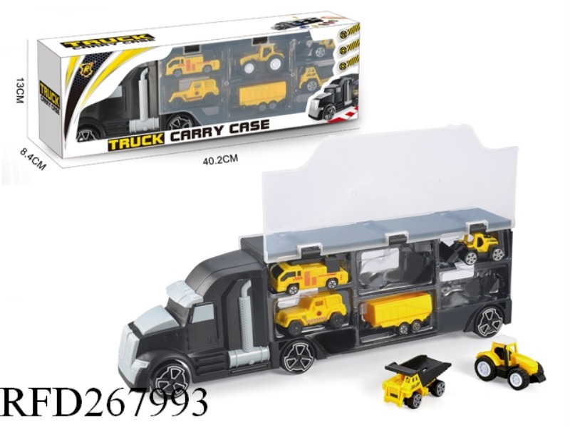 SLIDE CONTAINER TRUCK(WITH CAR 6PCS)
