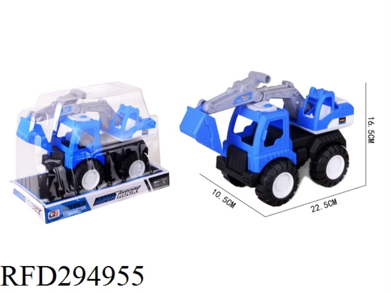 SOLID COLOR SLIDING ENGINEERING VEHICLE (BLUE EXCAVATOR)