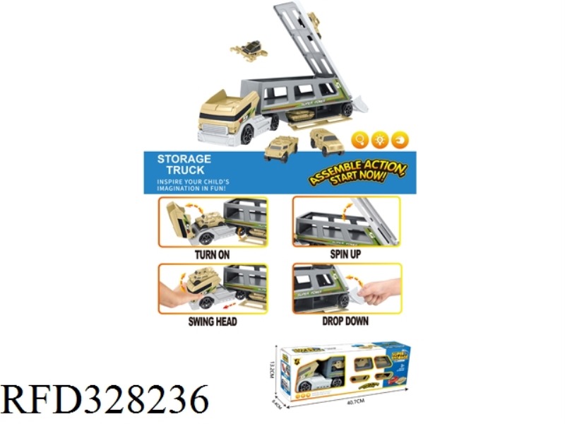 SLIDE SLIDE MILITARY CONTAINER TRUCK