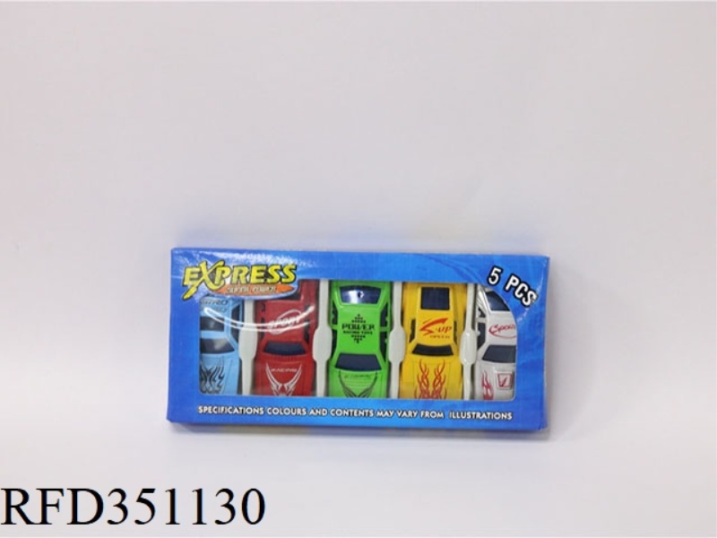 5 PCS OF 6 SPRAY PAINTED BLUE WINDOW SLIDING CARS