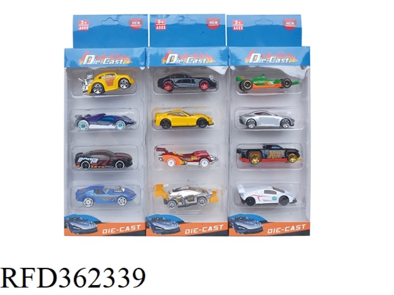 1:64 SLIDING SMALL SPORTS CAR 4 PCS 3 MIXED