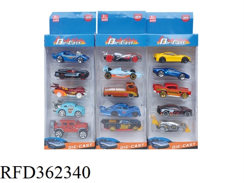 1:64 SLIDING SMALL SPORTS CAR 5 PCS 3 MIXED