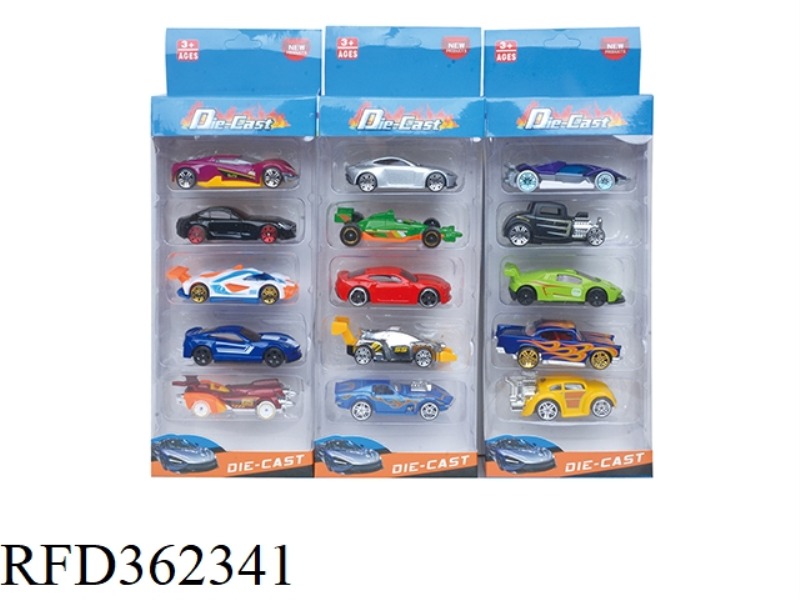 1:64 SLIDING SMALL SPORTS CAR 5 PCS 3 MIXED