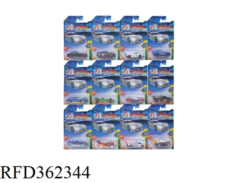 1:64 SLIDING SMALL SPORTS CAR 12 MIXED