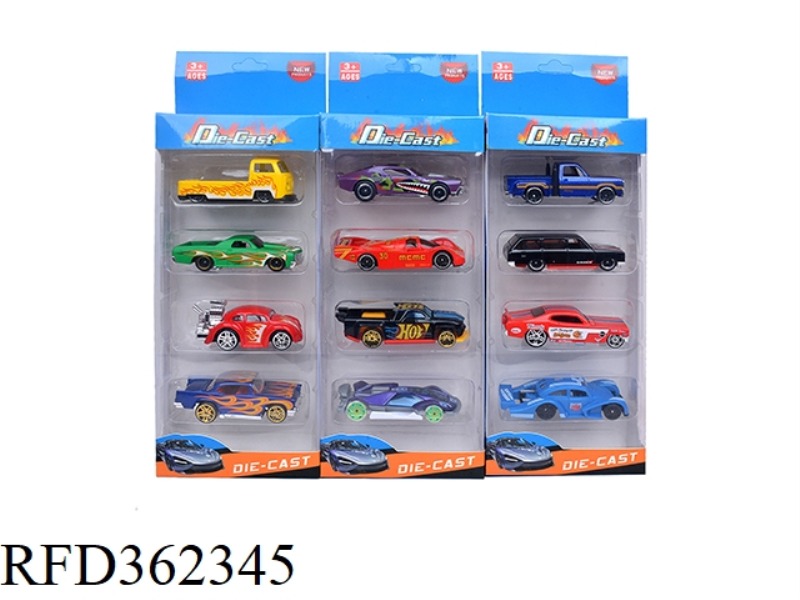1:64 SLIDING SMALL SPORTS CAR 4 PCS 3 MIXED