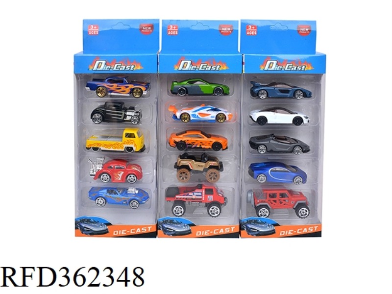1:64 SLIDING SMALL SPORTS CAR 5 PCS 3 MIXED