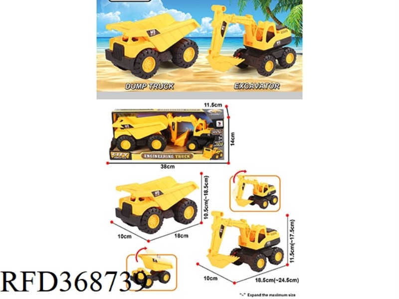 SLIDING REVERSE TRUCK + EXCAVATOR
