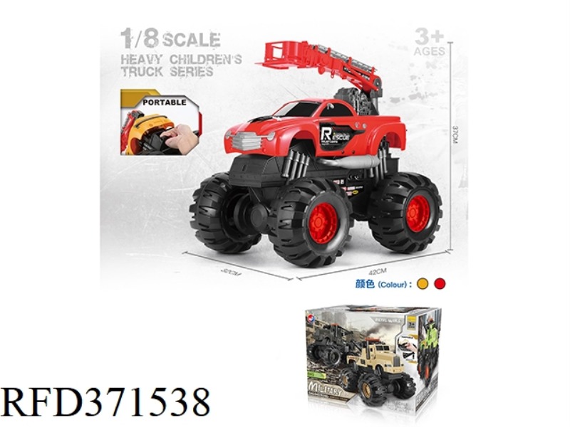 SLIDING MONSTER ROAD RESCUE CRANE HAND TRUCK 1:8