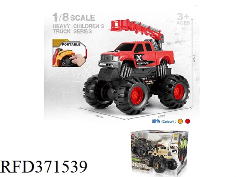 SLIDING MONSTER ROAD RESCUE CRANE HAND TRUCK 1:8