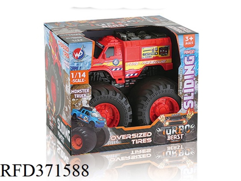 TAXIING FAT-WHEELED ARMORED FIRE TRUCK 1:14
