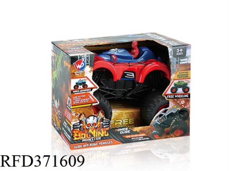 SLIDING MONSTER SHOCK ABSORBER SPIDER CAR 1:10