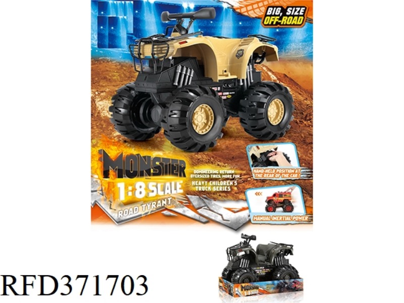 GLIDE MONSTER MILITARY BEACH MOTORCYCLE CAR 1:8