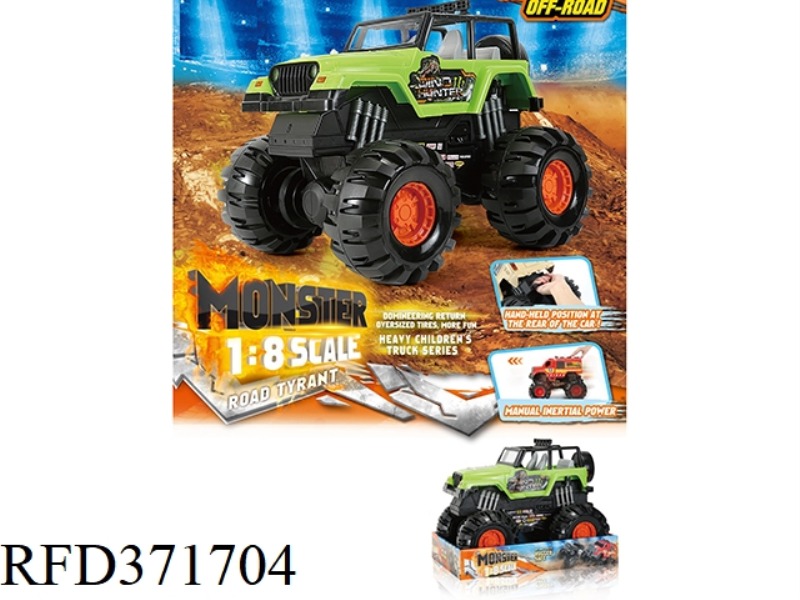 SLIDING MONSTER MILITARY WRANGLER PORTABLE CAR 1: 8