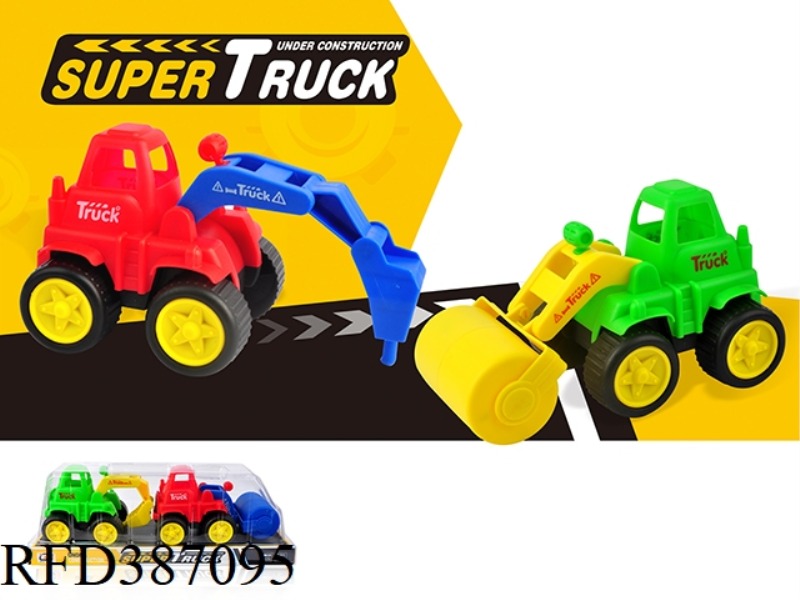 GLIDE CARTOON ENGINEERING VEHICLE/2PCS