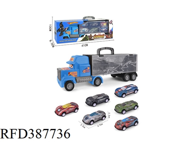 HAND SKATING CONTAINER CAR WITH 6 SCOOTERS