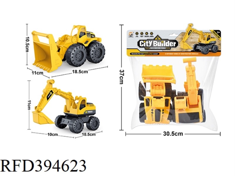 SLIDE LARGE EXCAVATOR + LARGE BULLDOZER