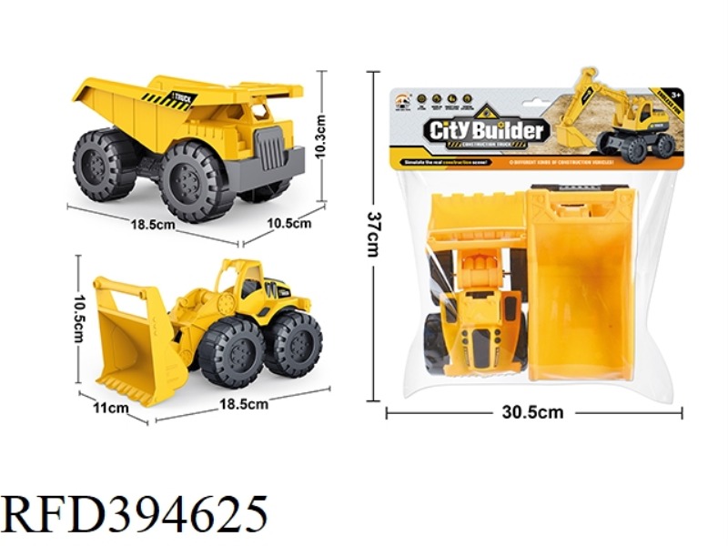 SLIDE LARGE BULLDOZER + LARGE TRUCK