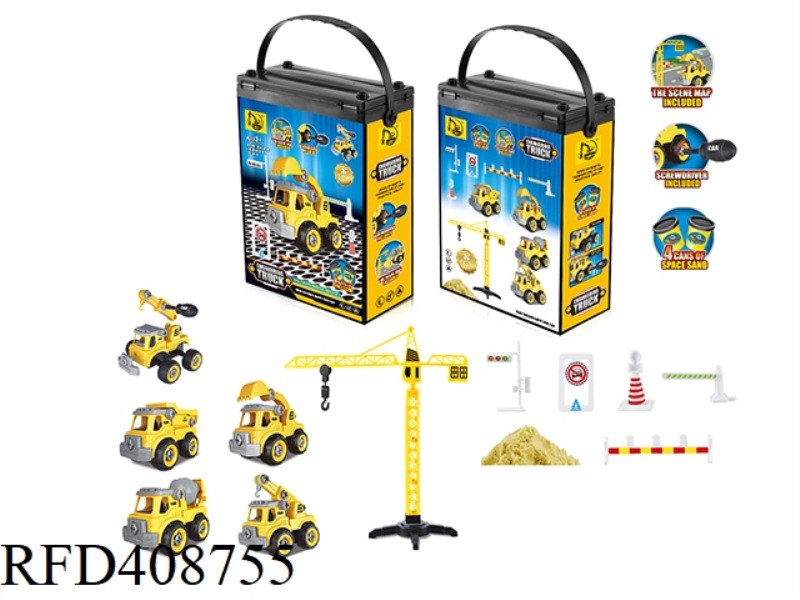 ENGLISH AND CHINESE CONSTRUCTION TRUCK SCENE SET