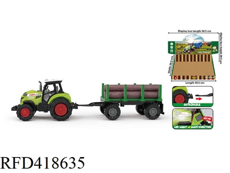 SLIDING FARMER'S WOODEN STRIP TRANSPORTER X6 (LIGHT AND SOUND)