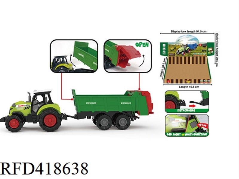SLIDING FARMER MANURE SPREADING CART X6 (LIGHT AND SOUND)