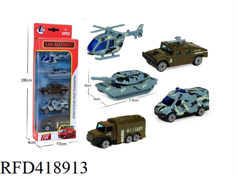 1:64 ALLOY SLIDING MILITARY CAR