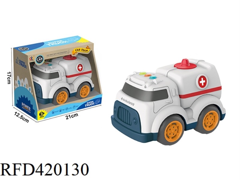 CARTOON SLIDING ENGINEERING VEHICLE WITH LIGHT AND MUSIC (MEDICAL VEHICLE)