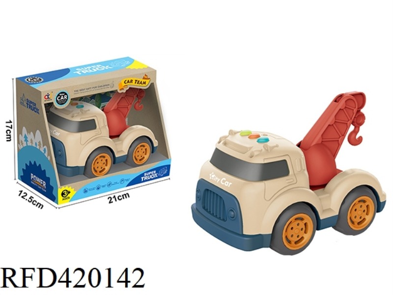 CARTOON SLIDING ENGINEERING VEHICLE WITH LIGHT AND MUSIC (CRANE)