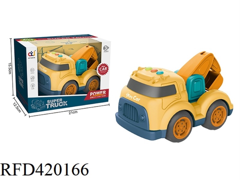 CARTOON SLIDING ENGINEERING VEHICLE WITH LIGHT AND MUSIC (EXCAVATOR)