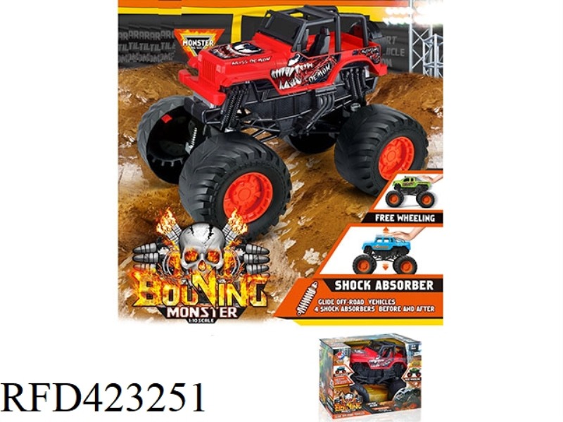 SLIDING GRAVEDIGGER SHOCK JEEP 1:10