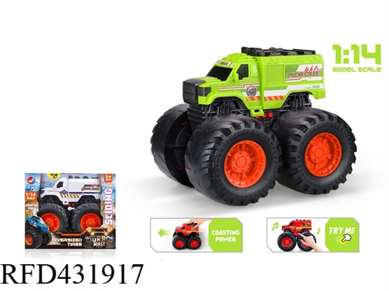 1:14 GLIDE ARMORED MEDICAL MONSTER TRUCK (WITH LIGHTS & MUSIC)
