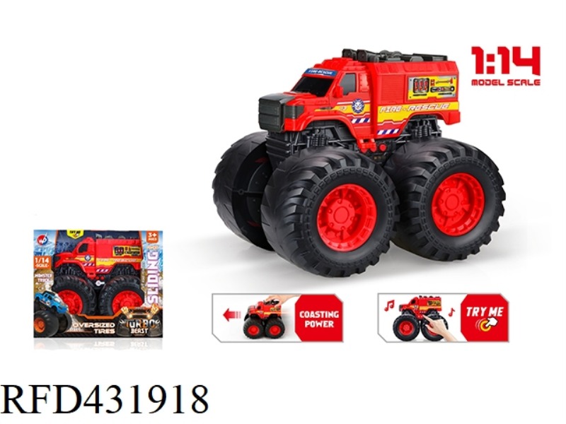 1:14 GLIDE FIRE MONSTER TRUCK (WITH LIGHT AND MUSIC)