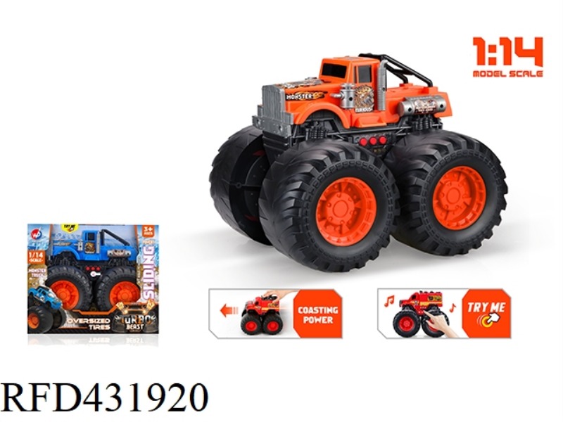 1:14 GLIDE TIGER MONSTER TRUCK (WITH LIGHT MUSIC)