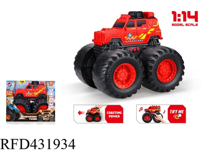 1:14 GLIDE FIRE MONSTER TRUCK (WITH LIGHT AND MUSIC)