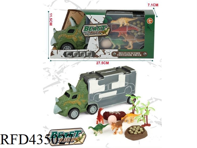 SLIDING DINOSAUR PORTABLE CONTAINER TO STORE ON-BOARD SOLID DINOSAUR