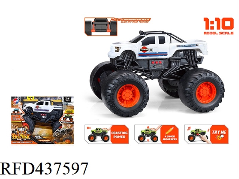 1: 10 RAPTOR MONSTER TRUCK (WITH LIGHT AND MUSIC)