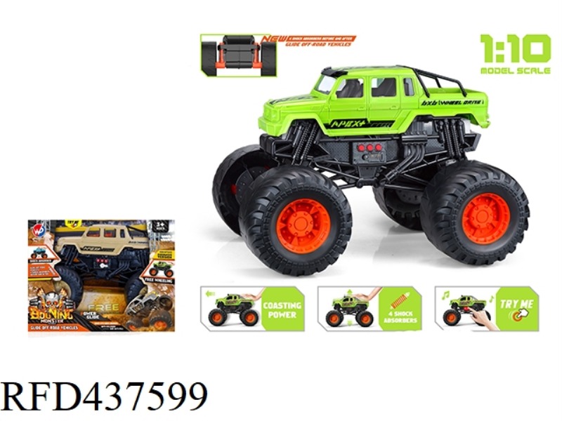 1: 10 PREDATOR MONSTER TRUCK (WITH LIGHTS AND MUSIC)
