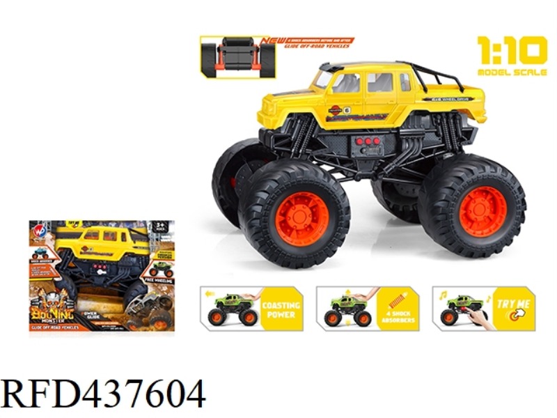 1: 10 PREDATOR MONSTER TRUCK (WITH LIGHTS AND MUSIC)