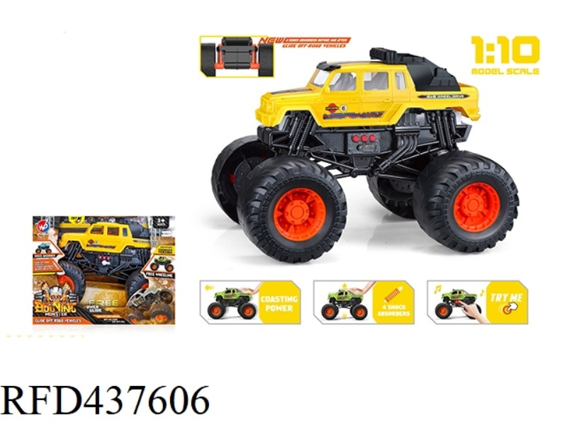 1: 10 PREDATOR MONSTER TRUCK (WITH LIGHTS AND MUSIC)