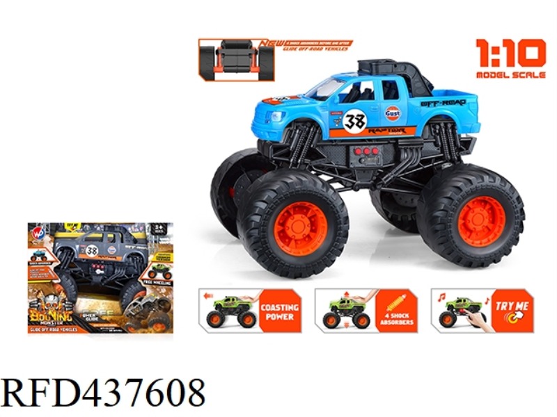 1: 10 RAPTOR MONSTER TRUCK (WITH LIGHT AND MUSIC)