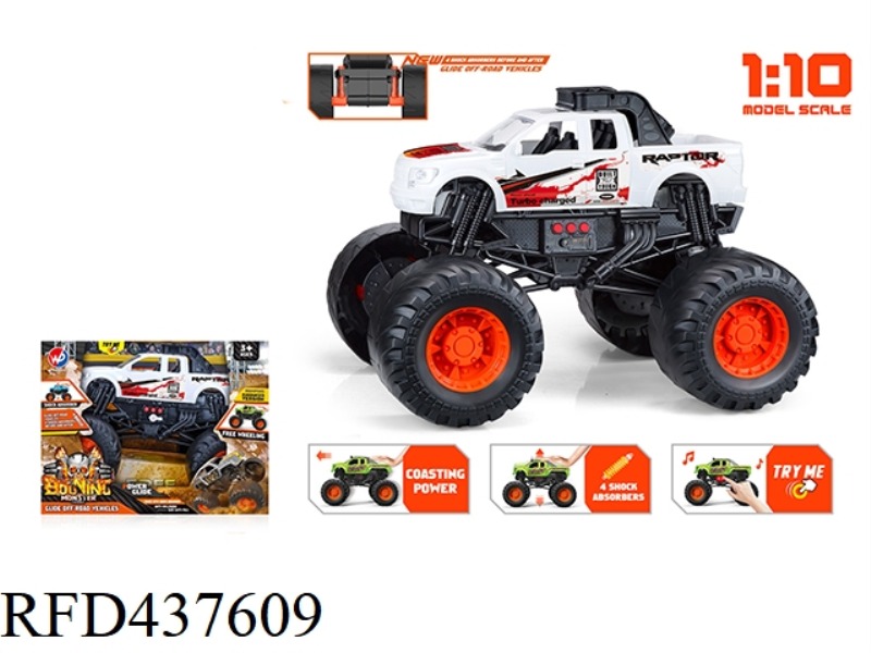 1: 10 RAPTOR MONSTER TRUCK (WITH LIGHT AND MUSIC)