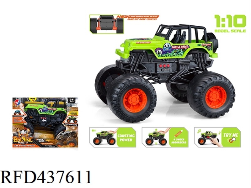 1: 10 GRAVE DIGGER MONSTER TRUCK (WITH LIGHT AND MUSIC)