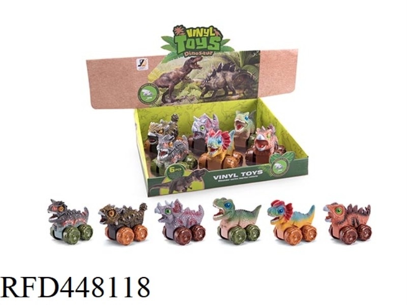BIG WHEEL DINOSAUR CAR (CAR SLIDING) 6PCS