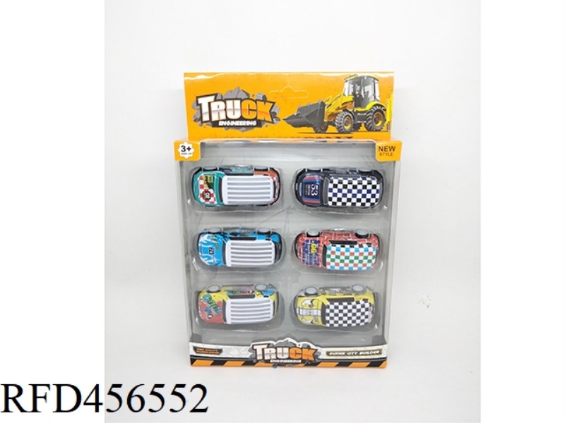 SLIDING SHEET METAL CAR 6PCS