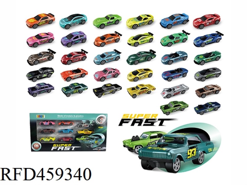 SLIDING ALLOY CAR (8 PIECES / BOX)