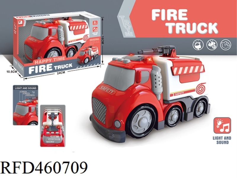 SLIDING CARTOON SOUND LIGHT FIRE TRUCK