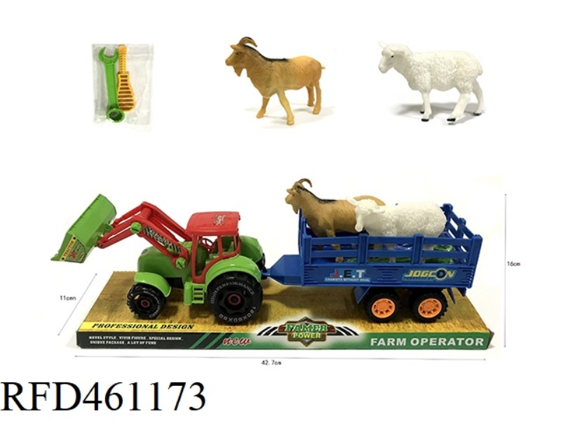SLIDING DISASSEMBLY AND ASSEMBLY OF 2 SHEEP ON FARMER'S VEHICLE