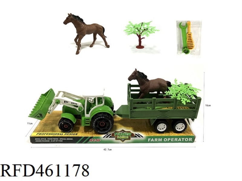 SLIDING DISASSEMBLY AND ASSEMBLY OF 1 HORSE ON FARMER'S VEHICLE