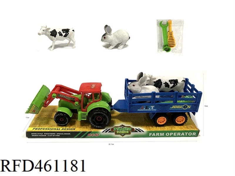 SLIDE TO DISASSEMBLE 2 COWS ON THE FARMER'S CAR RABBIT